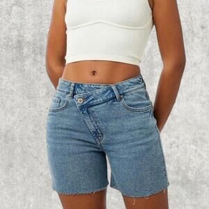 Ardene Asymmetrical Waist Denim Shorts